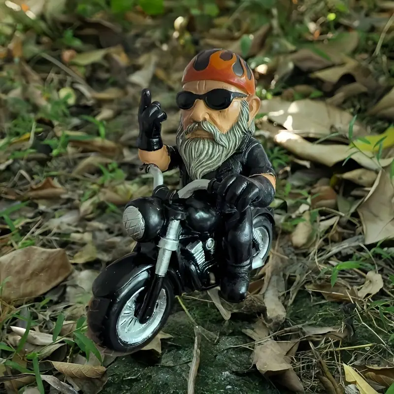 Biker Gnome from Hell – Garden Statue with Attitude