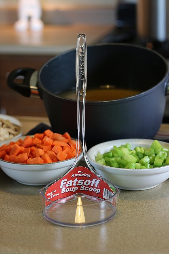 Fat Skimmer - Efficient Fat Separator for Soups, Stews, and Broths - Removes Fat Quickly and Easily 