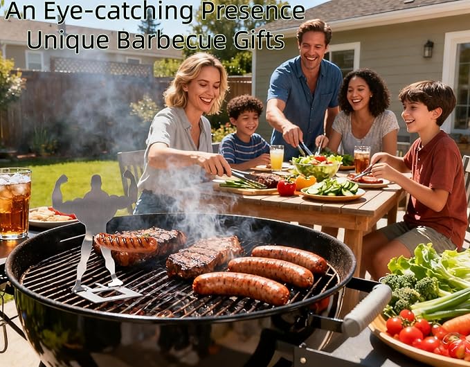 Funny BBQ Stand Muscle Man Hot Dog Holder