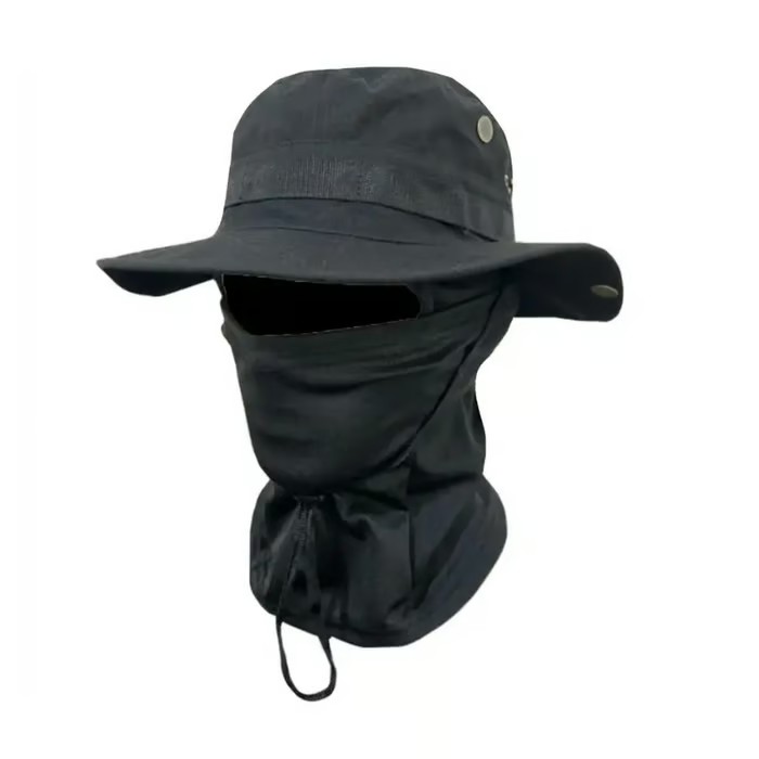 🔥Camouflage 6-in-1 Tactical Bucket Hat – Detachable Face Mask & Neck Flap for Sun Protection
