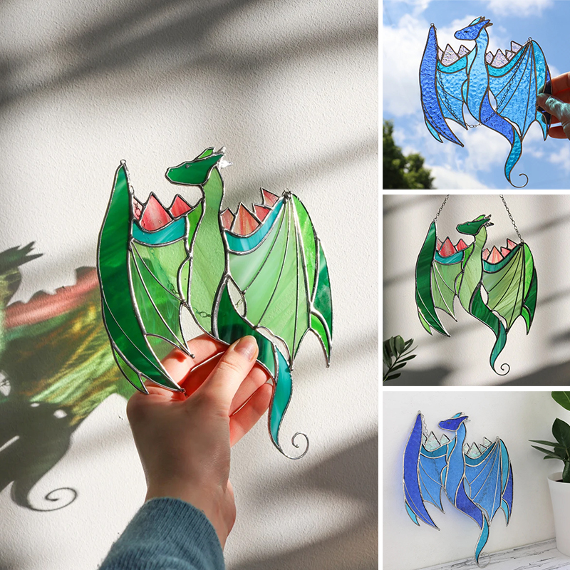 🌞Sun Catcher✨Dragon Glass Window Hanging
