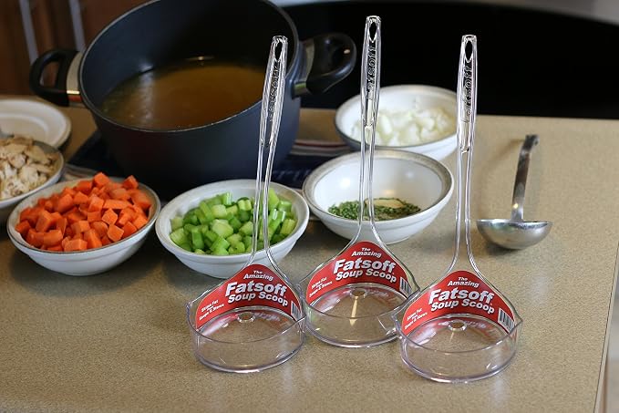 Fat Skimmer - Efficient Fat Separator for Soups, Stews, and Broths - Removes Fat Quickly and Easily 