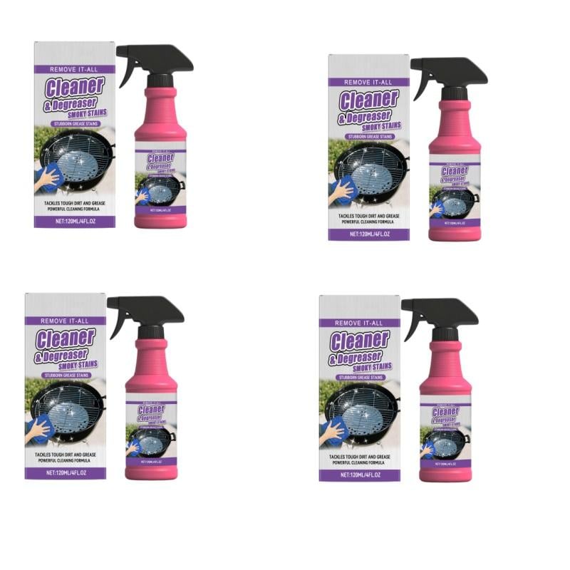 120ML BBQ Non-toxic, Heavy Duty, No Residue Grill Cleaner Degreaser Spray, All-Purpose Smoky Stain & Grease Remover, Fast-Acting Deep Cleaning Formula