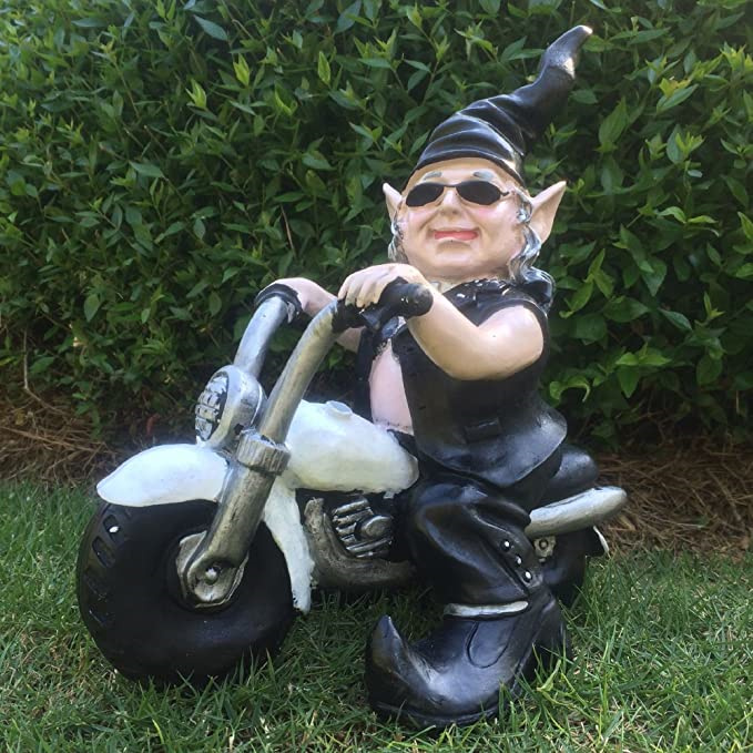 Resin Biker Garden Gnome