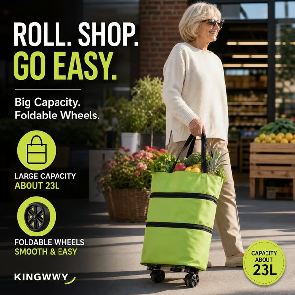 🛍️Foldable 2-in-1 Shopping Bag