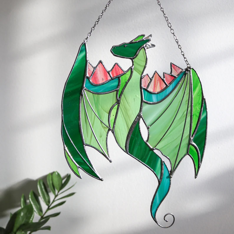 🌞Sun Catcher✨Dragon Glass Window Hanging