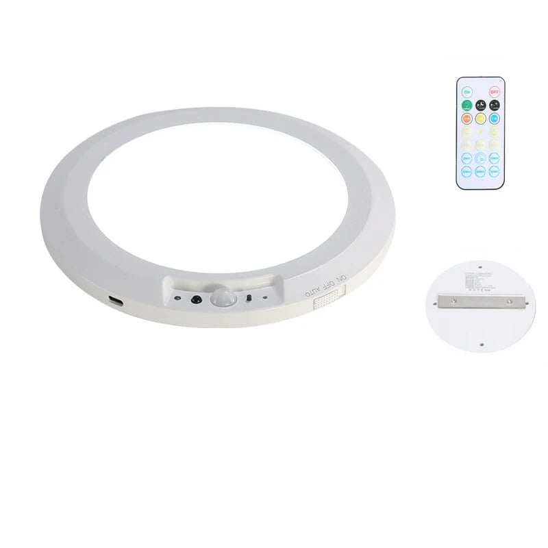🔌Rechargeable Magnetic Wireless Motion Sensor Ceiling Light with Remote💡