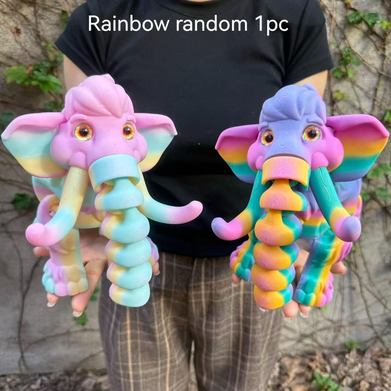 🎁 3D Printed Mammoth Toy Figure – Whimsical Home Art Piece & Collectible Gift