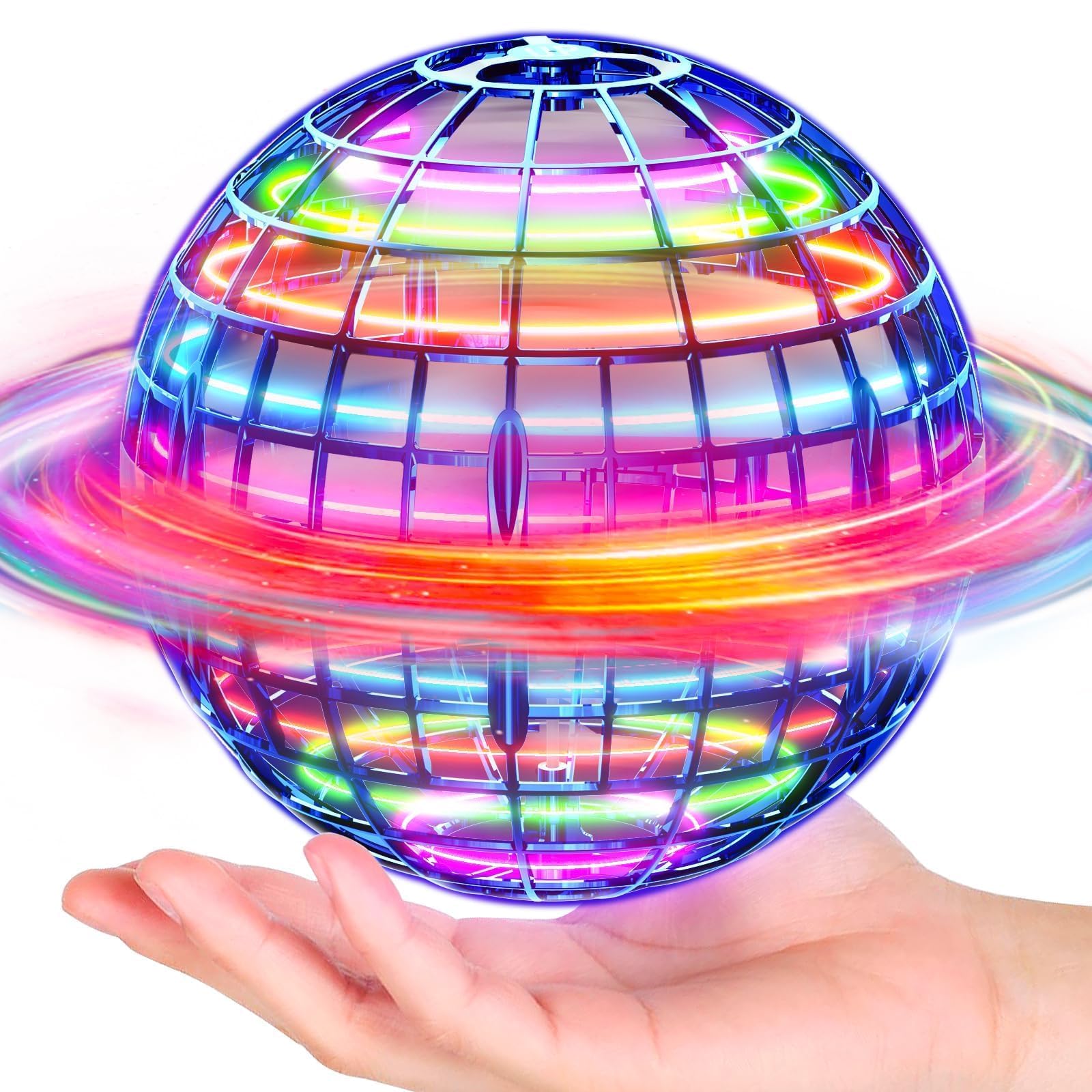 2025 Flying Orb Ball – The Perfect Gift for Kids! Magical Hover Spinner with Colorful LED Lights