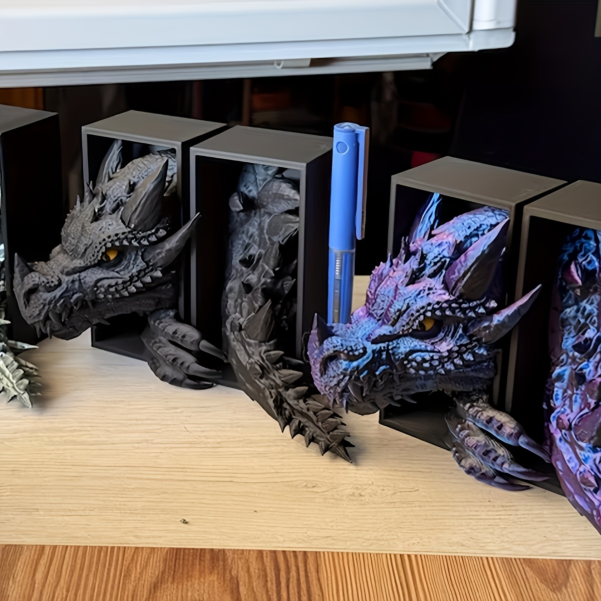 Fantasy Dragon Bookends – Detailed Resin Home Decor for Book Lovers