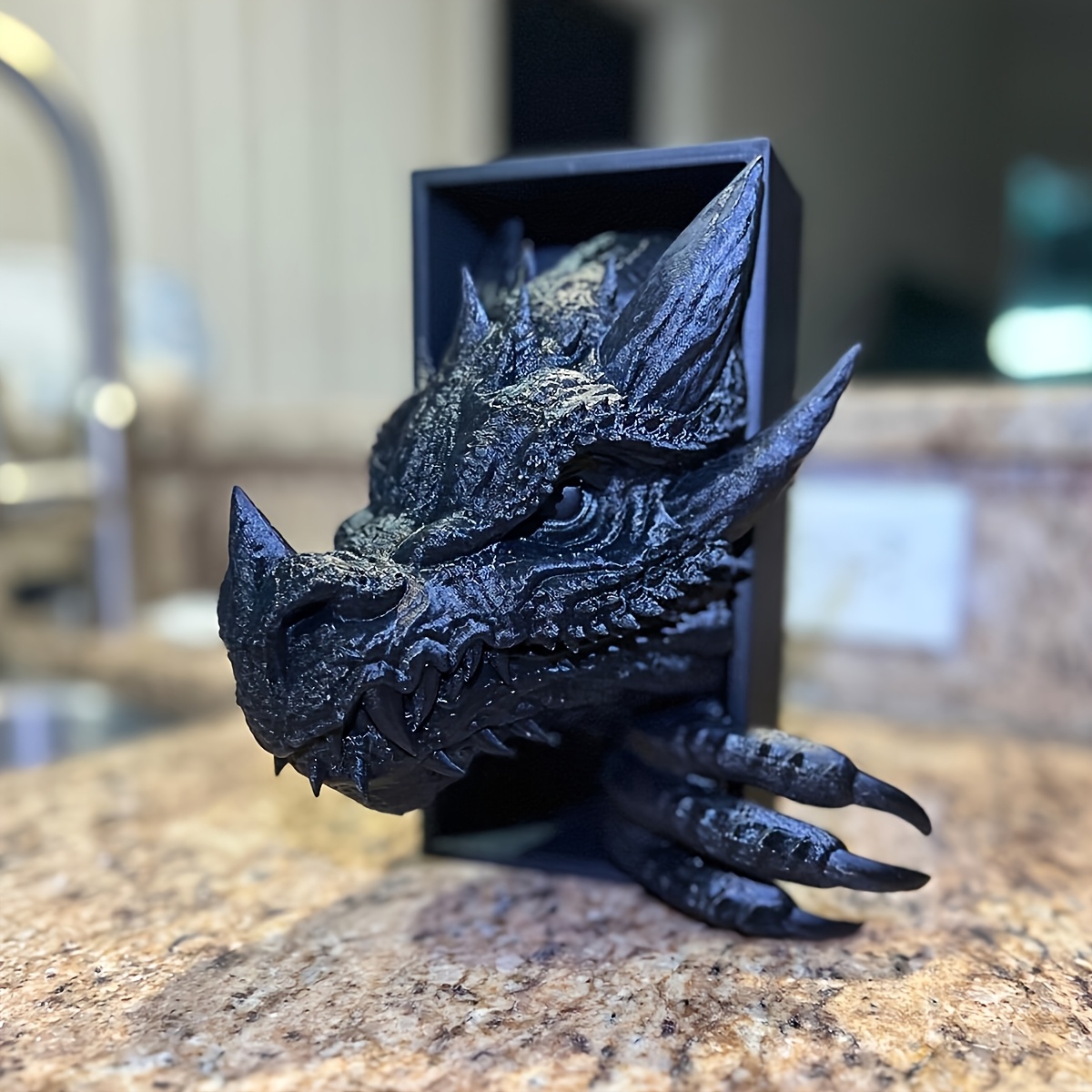 Fantasy Dragon Bookends – Detailed Resin Home Decor for Book Lovers