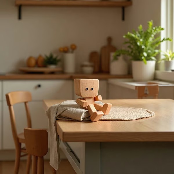 😊Change The Mood With A Simple Swap - Handmade Swaying Wooden Figure With 12 Magnetic Expressions🎁