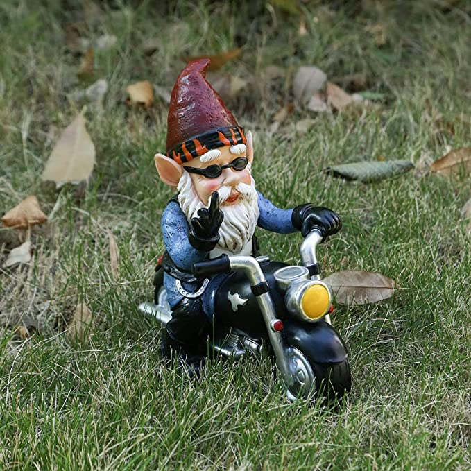Resin Biker Garden Gnome