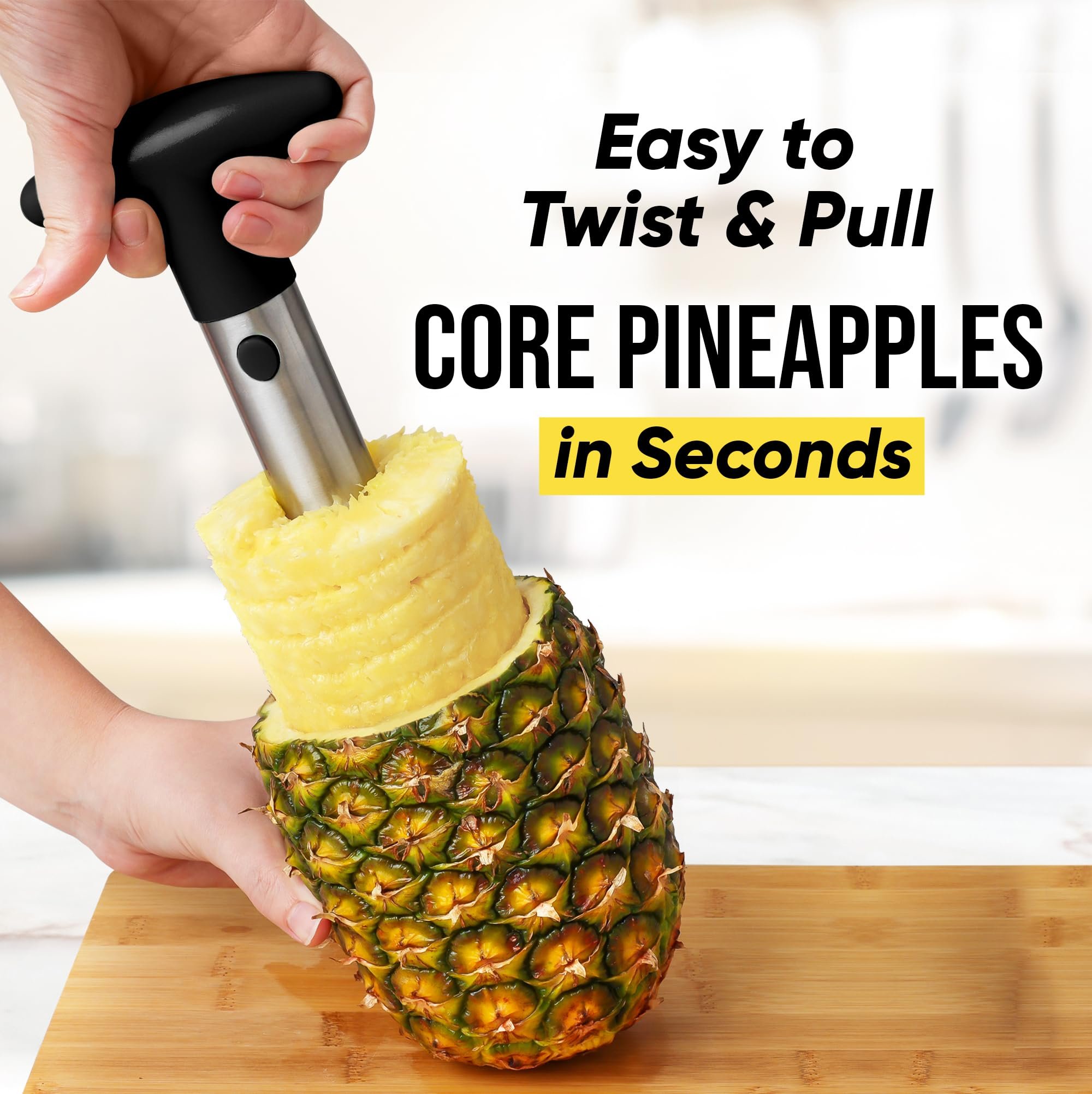 Premium Stainless Steel Pineapple Corer & Slicer Tool