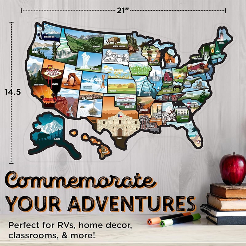 RV State Sticker Travel Map