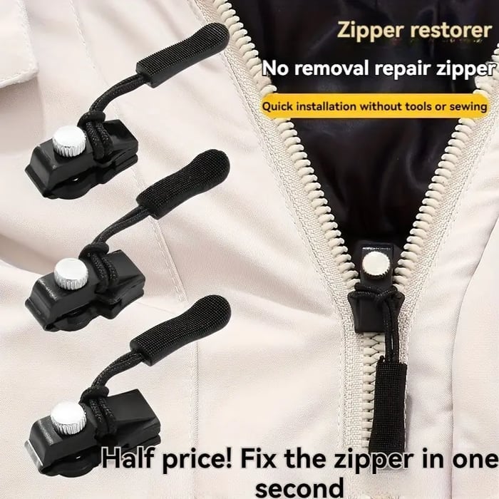 🎁Universal Zipper Repairer – Removable Zip Slider for Quick & Easy Repairs