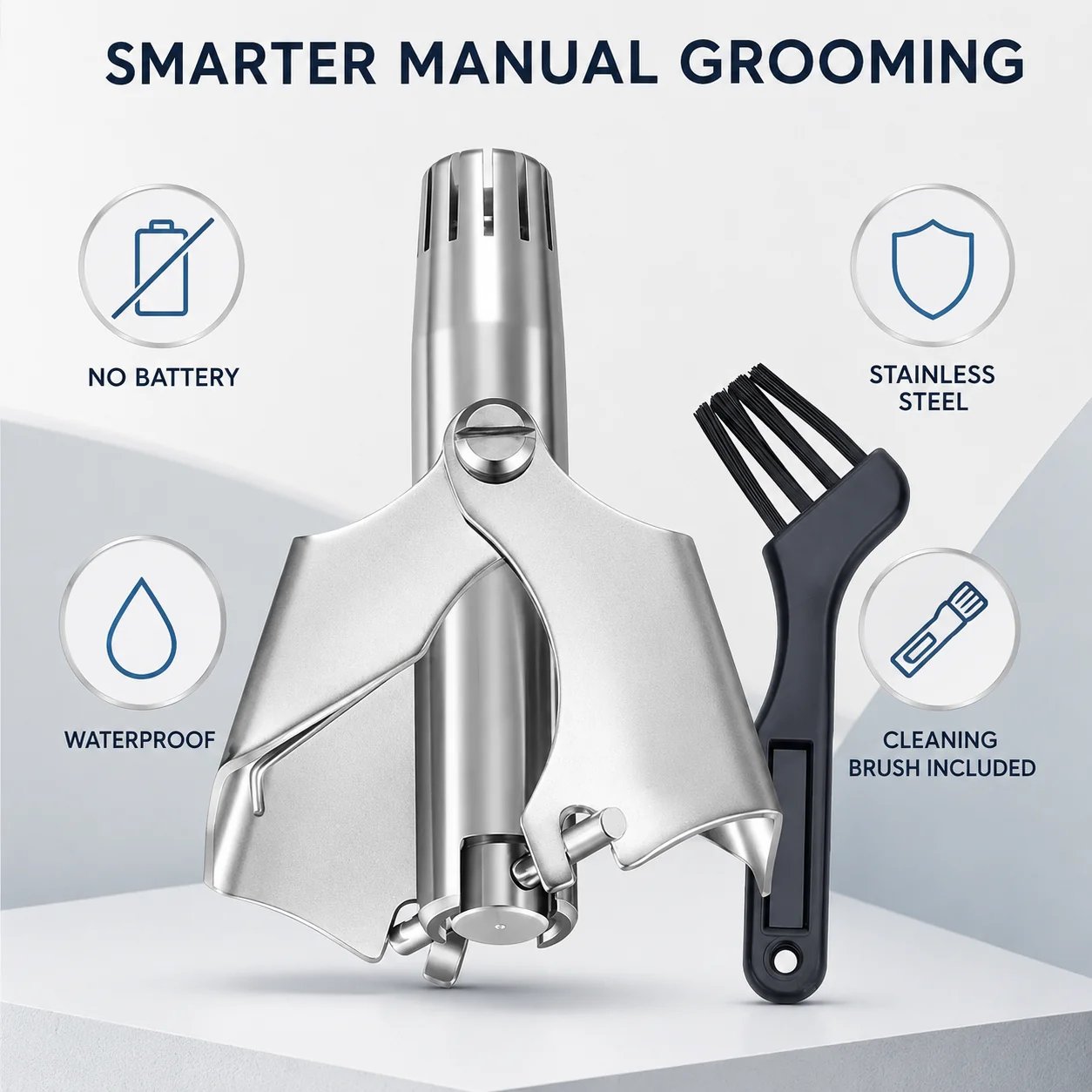 ✂️ Manual Nose Hair Trimmer – Precision Grooming. No Battery Needed.