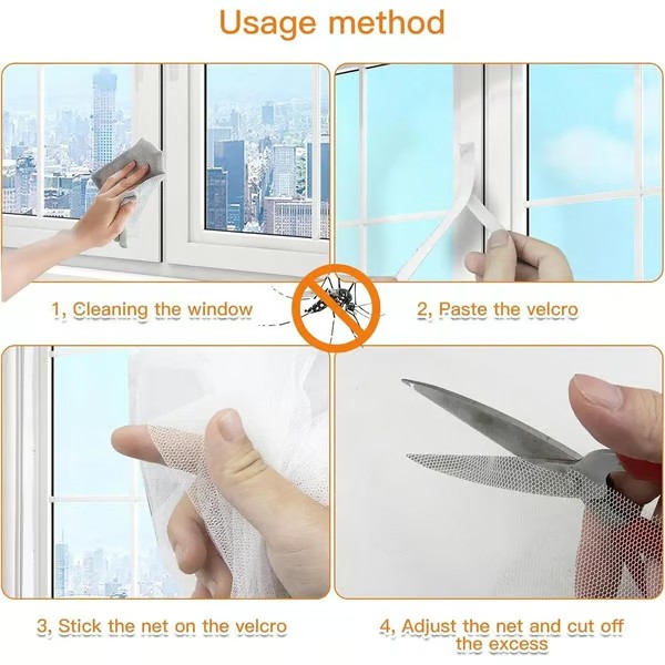 Self-adhesive Window Mesh Screen 🦟Anti Mosquito Insect Pet Proof Window Netting