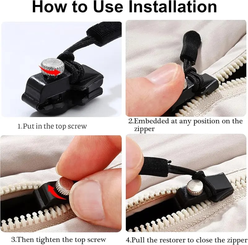 🎁Universal Zipper Repairer – Removable Zip Slider for Quick & Easy Repairs