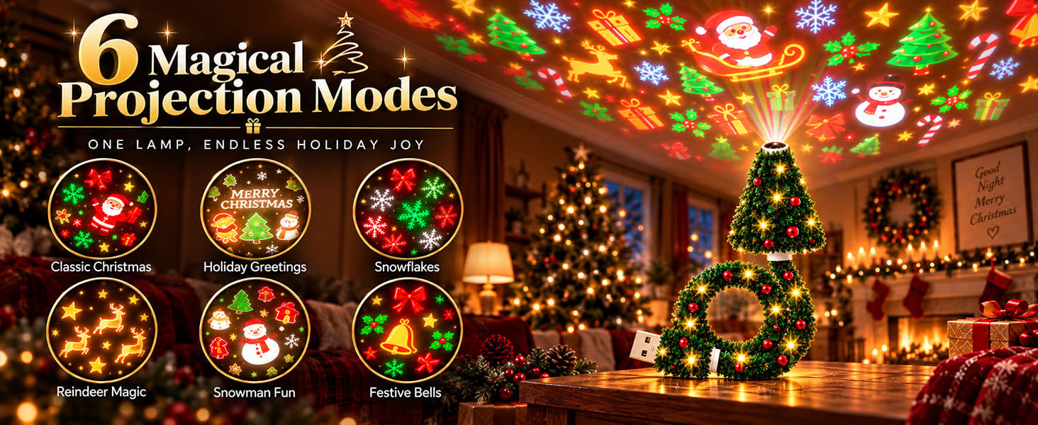 Plug and Play Hd Christmas Projector