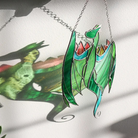 🌞Sun Catcher✨Dragon Glass Window Hanging