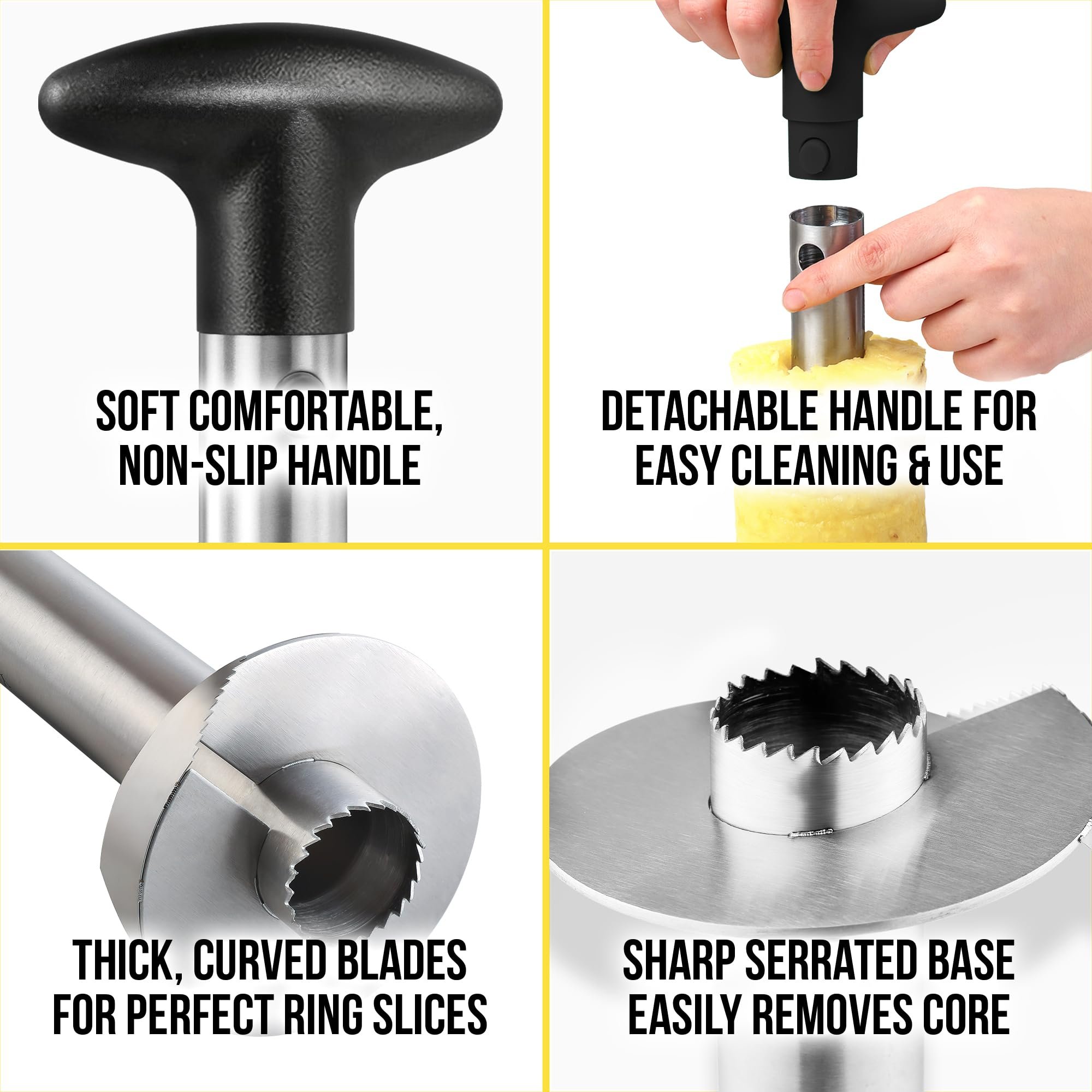 Premium Stainless Steel Pineapple Corer & Slicer Tool