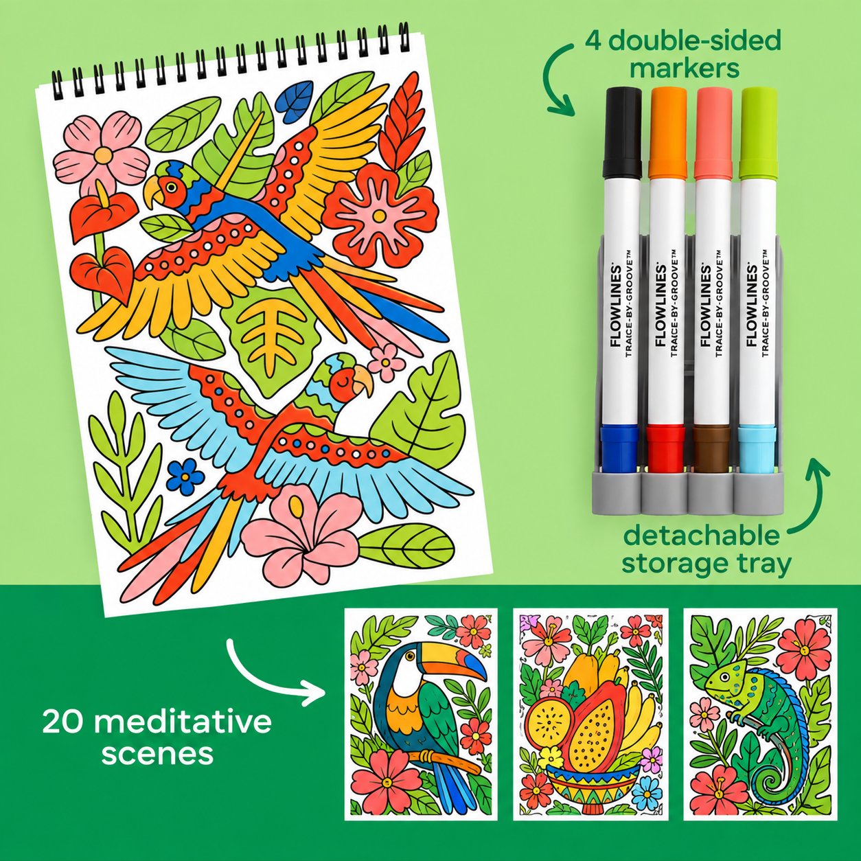 20 jungle themed meditative scenes