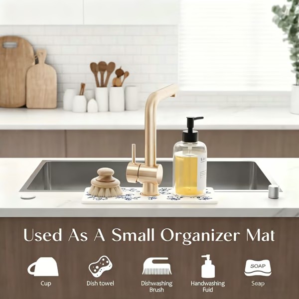 Diatomite Kitchen Sink Mat 🌟🚰