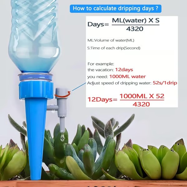 💥🏆Adjustable Bottle-Top Plant Watering Spikes