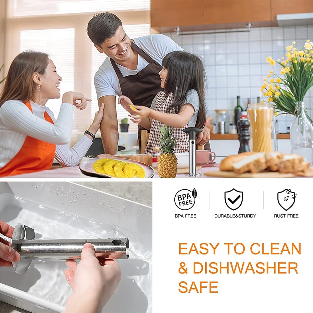 Premium Stainless Steel Pineapple Corer & Slicer Tool