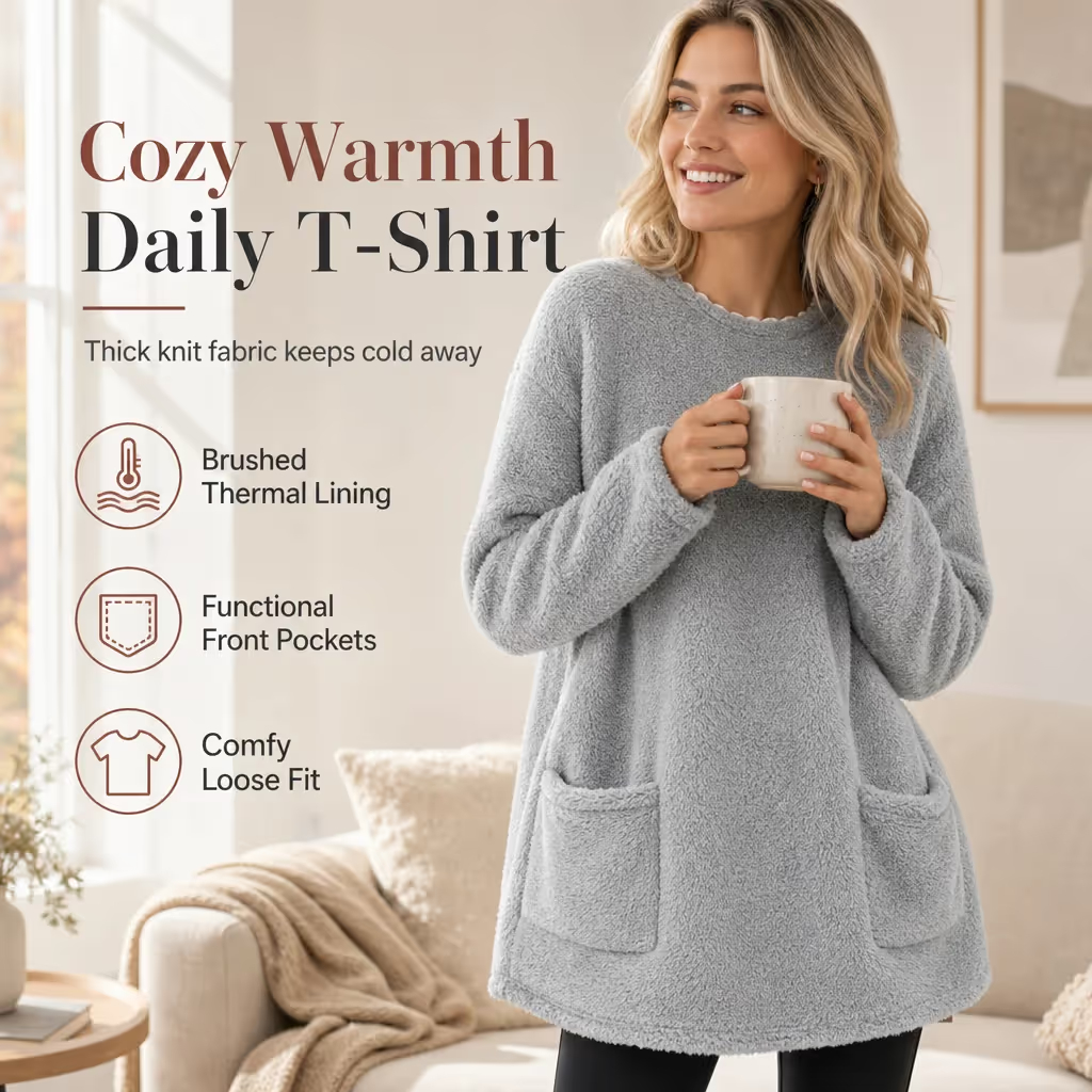  🧥Women's Warm Crew Neck Long Sleeve Top