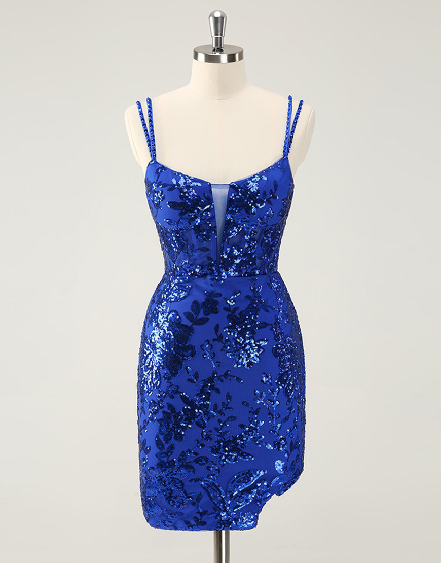 Gorgeous Hot Pink Lace Up Tight Glittler Homecoming Dress