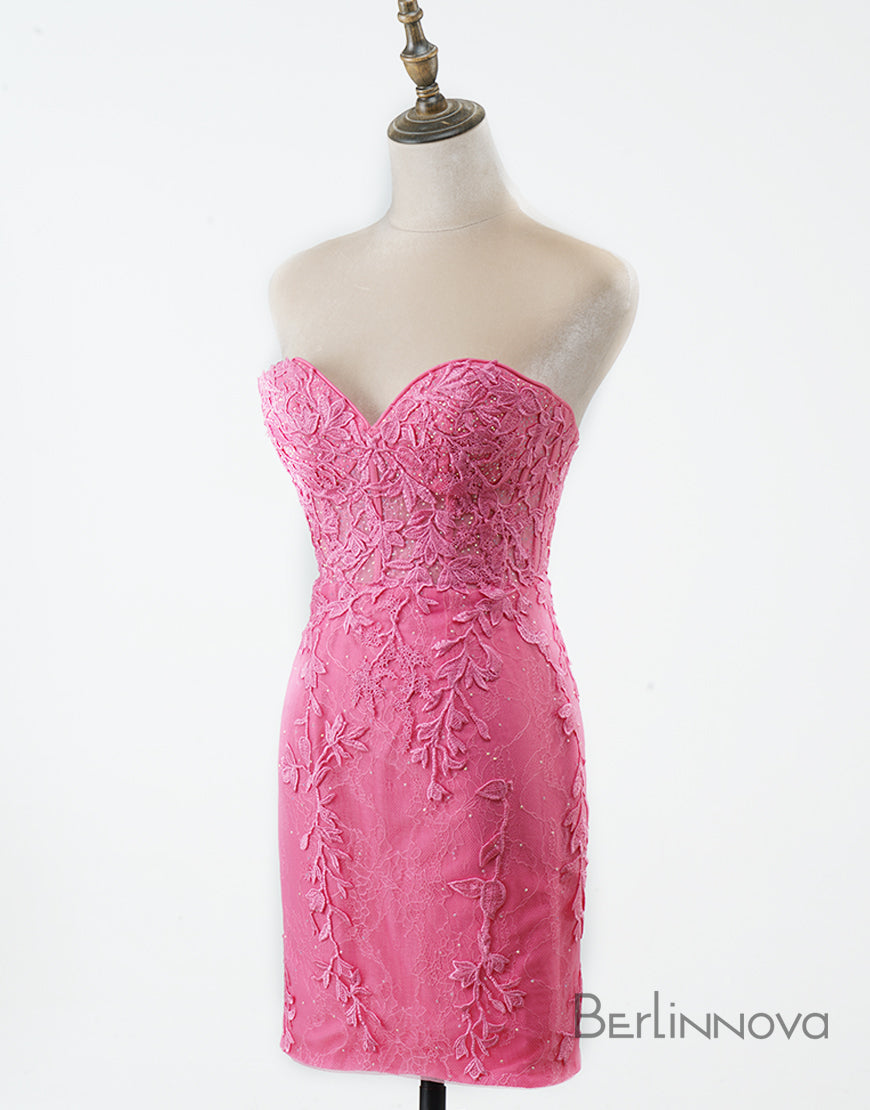 Sexy Elegant Lace Sweetheart Lace Up Homecoming Dress