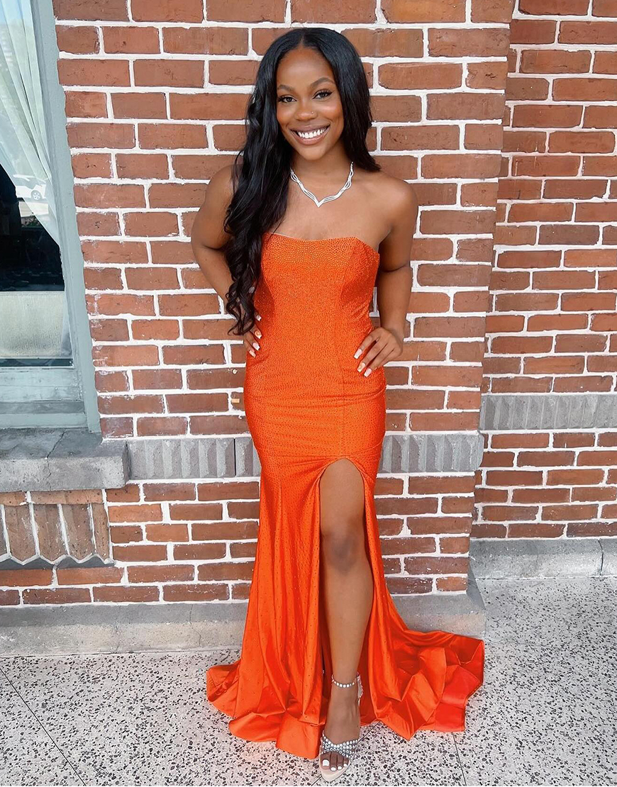 Sexy Tight Strapless Light Blue Long Prom Dress