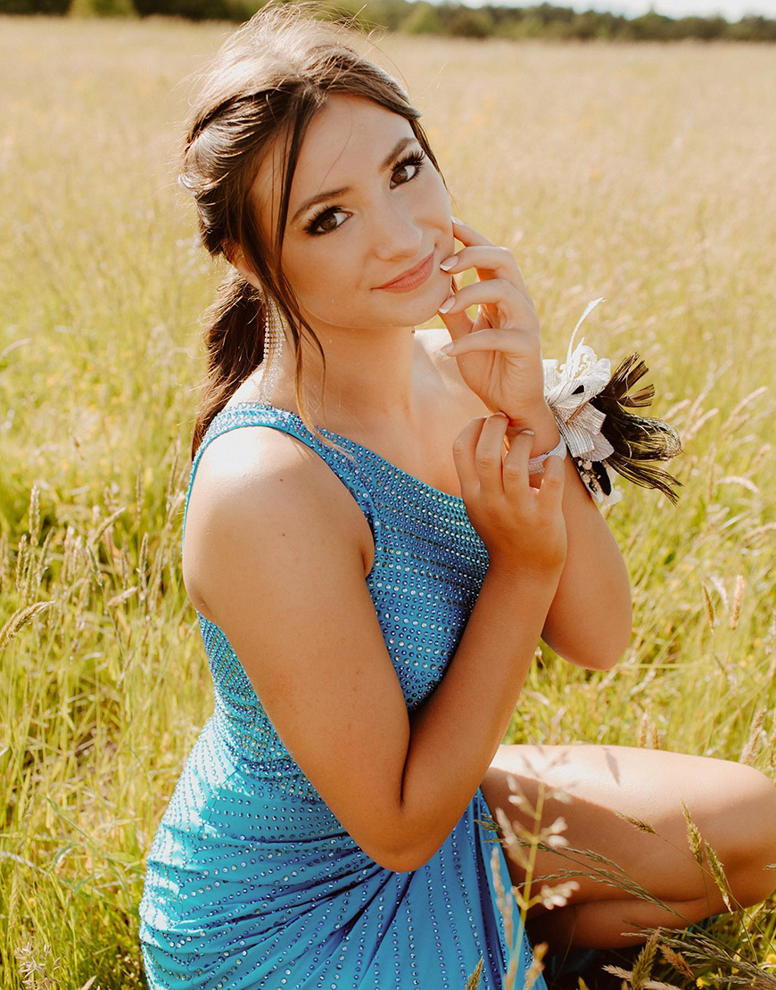 Red Mermaid One Shoulder Prom Dress With Split