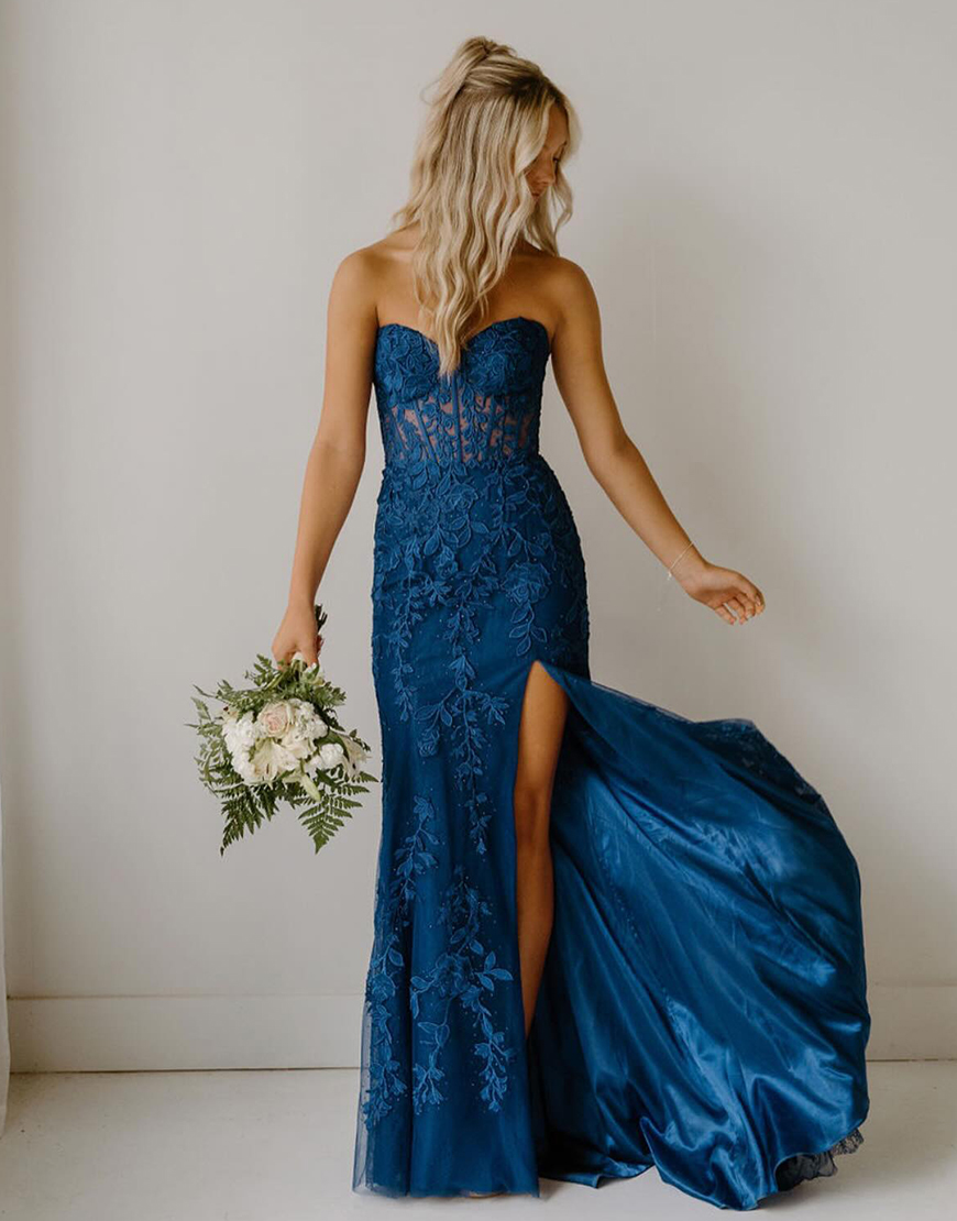 Mermaid Sweetheart Prom Dress With Appliques