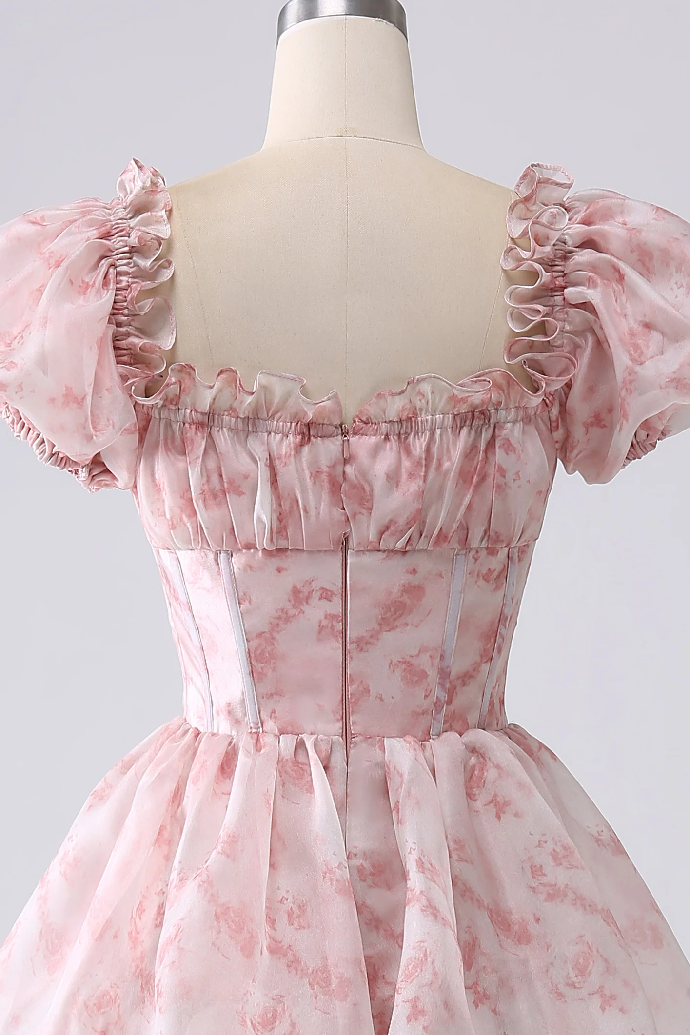 Light Blue A Line Off The Shoulder Long Tiered Prom Party Dress