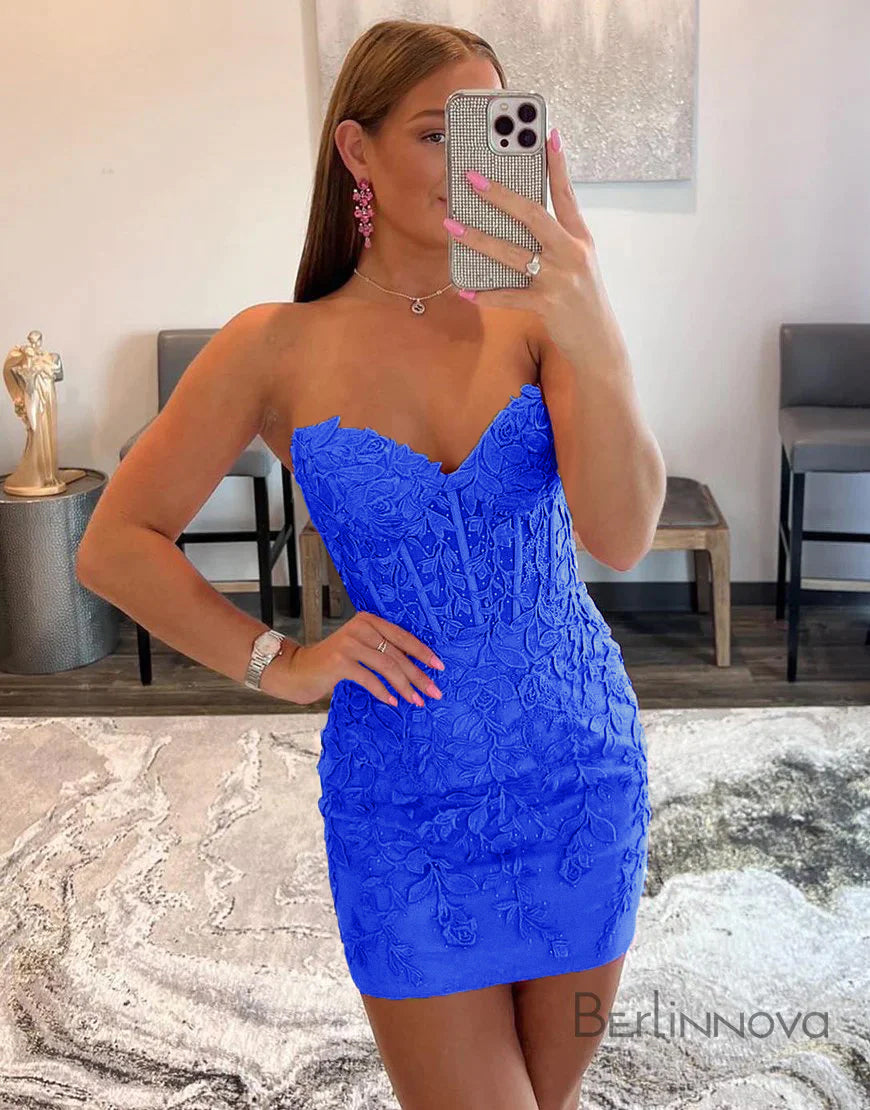 Sexy Elegant Sweetheart Lace Homecoming Dress Party Dress