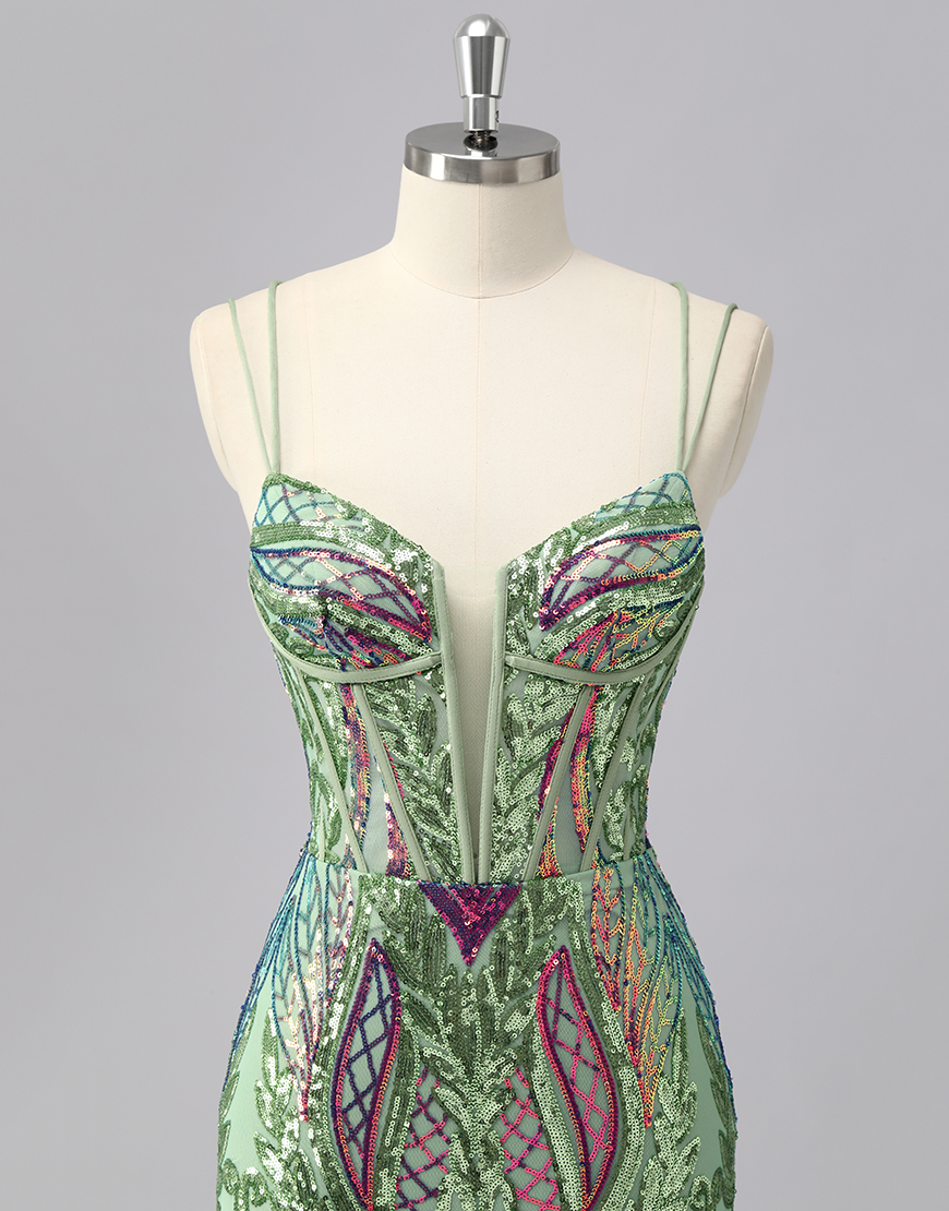 Glitter Dark Purple Tight Sequined Embroidery Homecoming Dress 