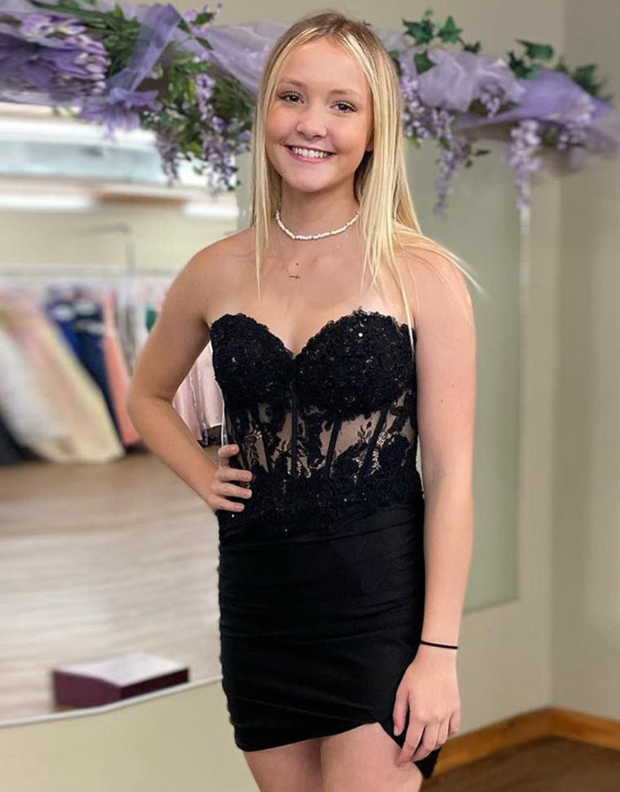 Glitter Fuchsia Beaded Appliques Tight Homecoming Dress 