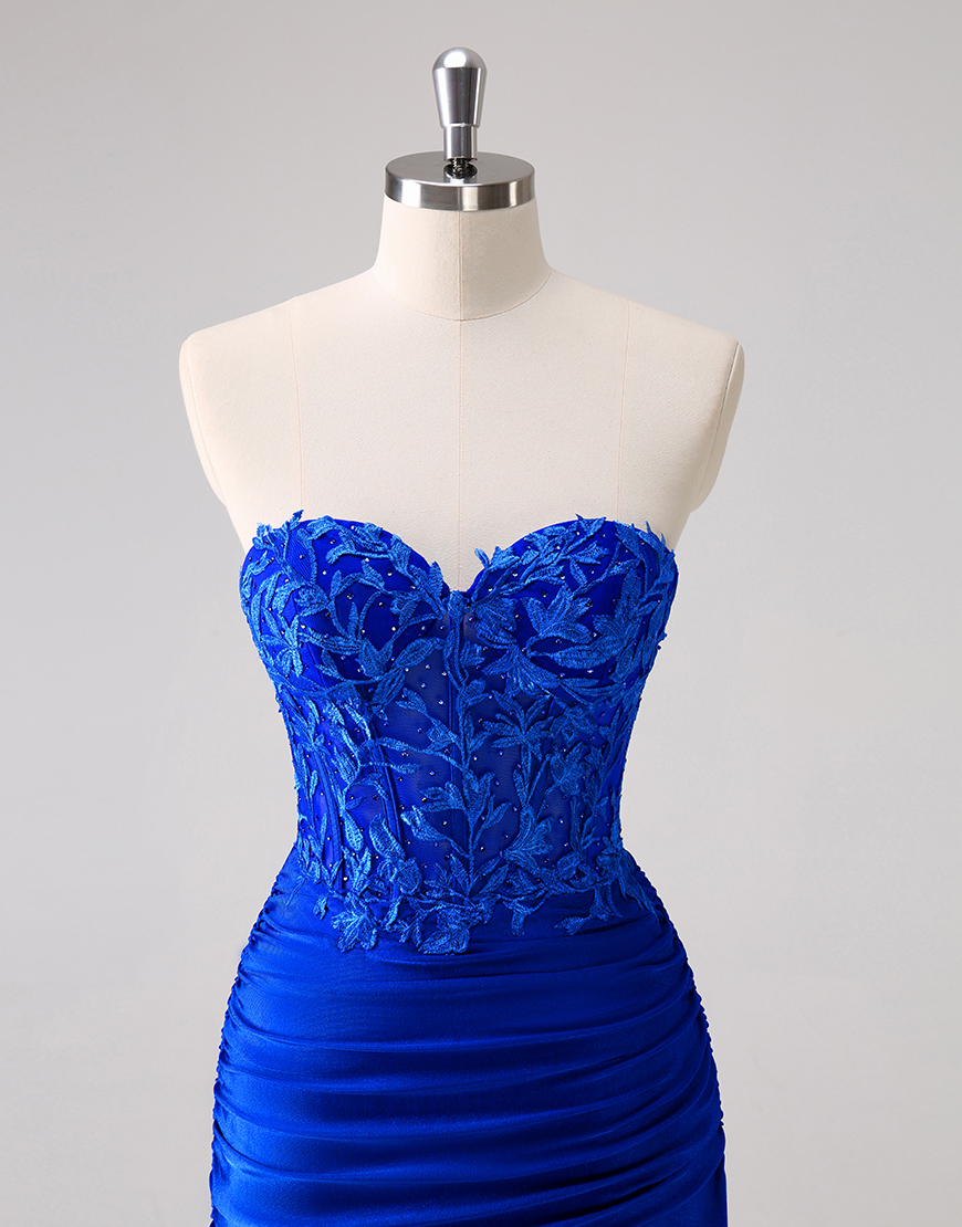 Glitter Fuchsia Beaded Appliques Tight Homecoming Dress 