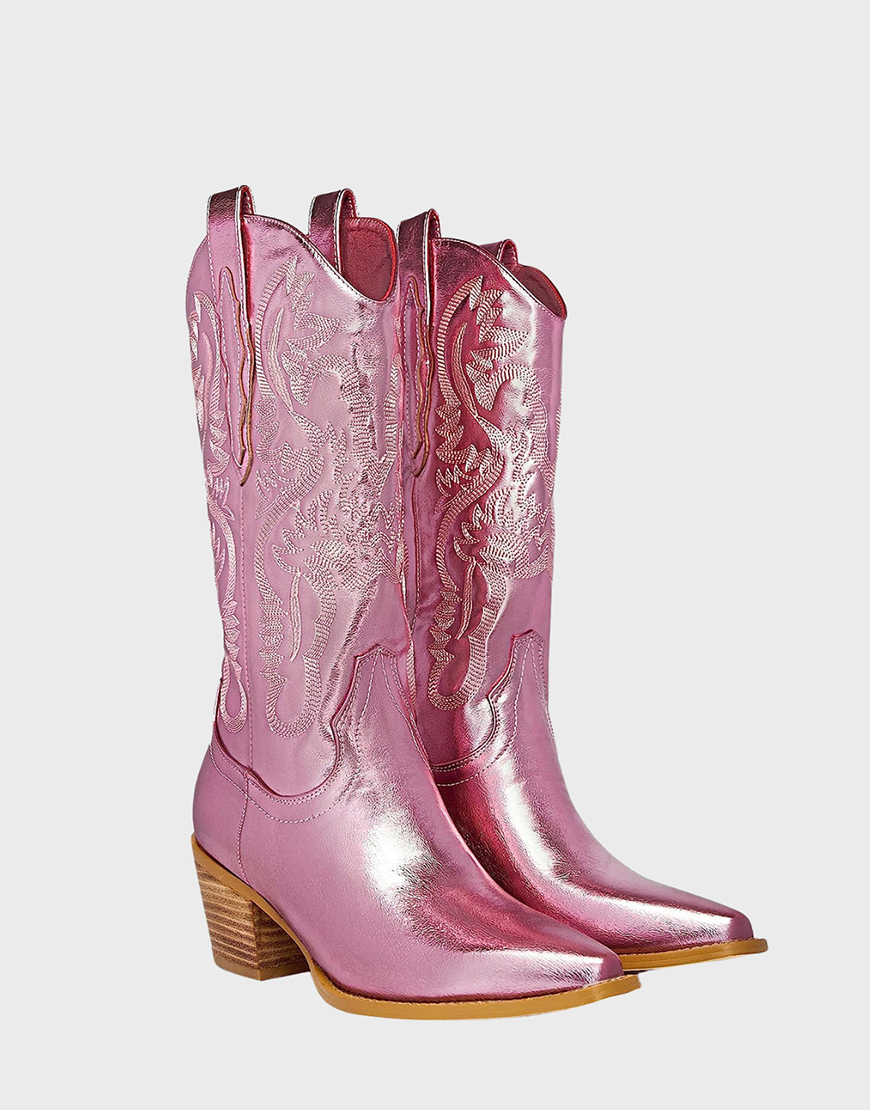Fuchsia Embroidered Cowgirl Boots