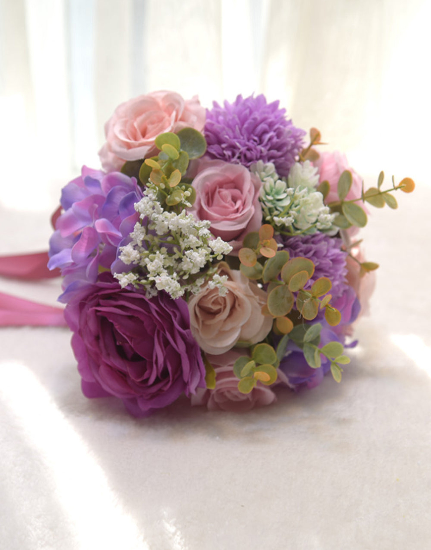 Dark Purple Homecoming Bouquets