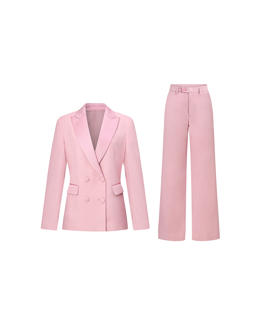 Blush Peak Lapel 2 Pieces Women Party Suits