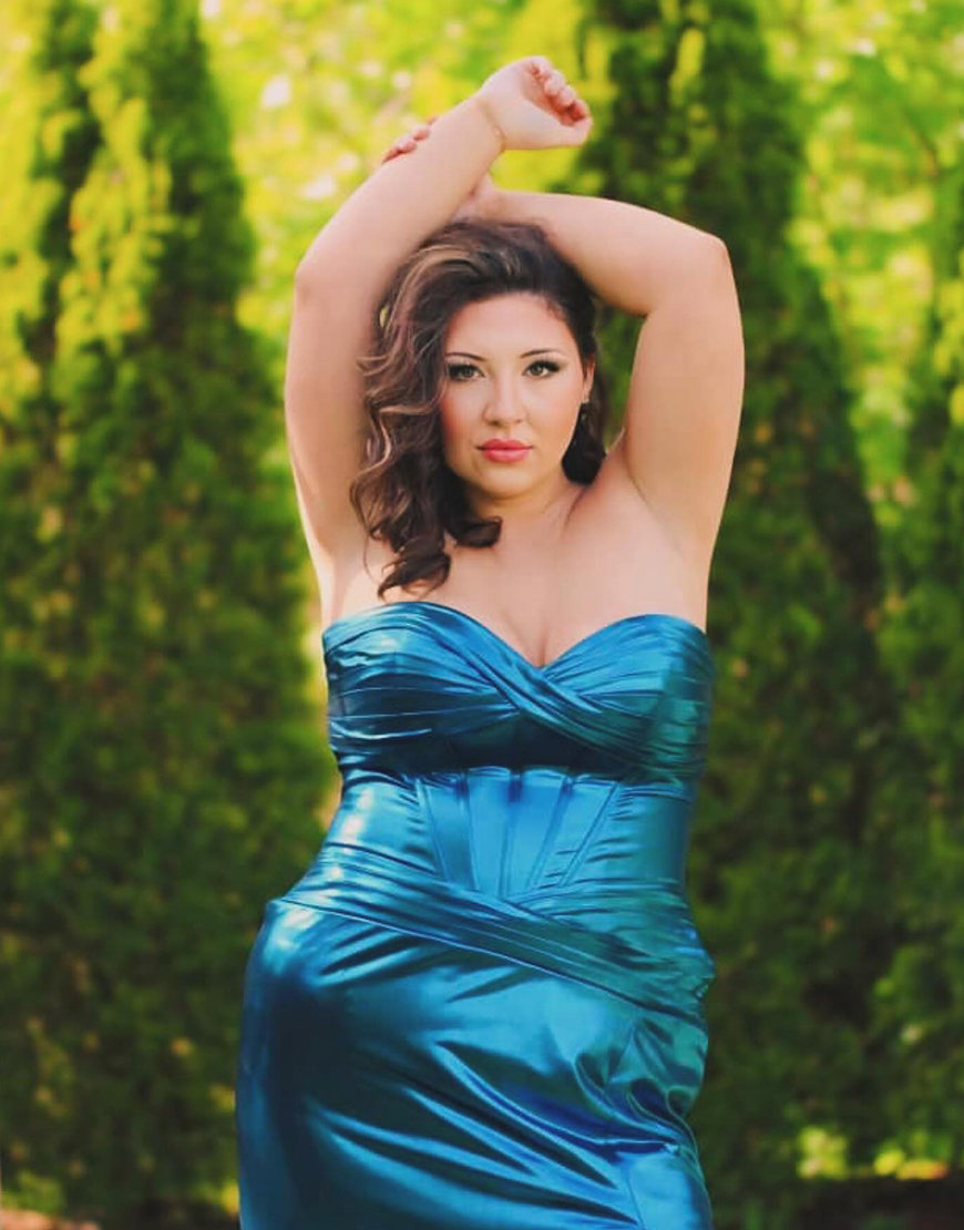 Metallic Rose Gold Mermaid Strapless Ruched Corset Satin Long Prom Dress with Slit