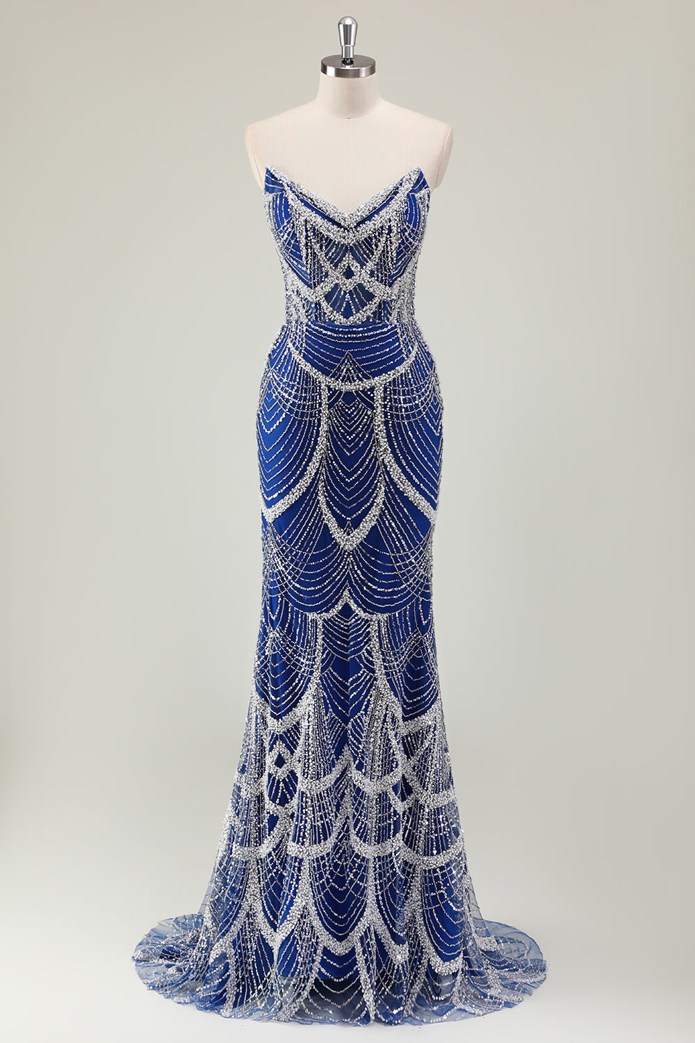 Sparkly Black Mermaid Sweetheart Long Prom Dress with Beading