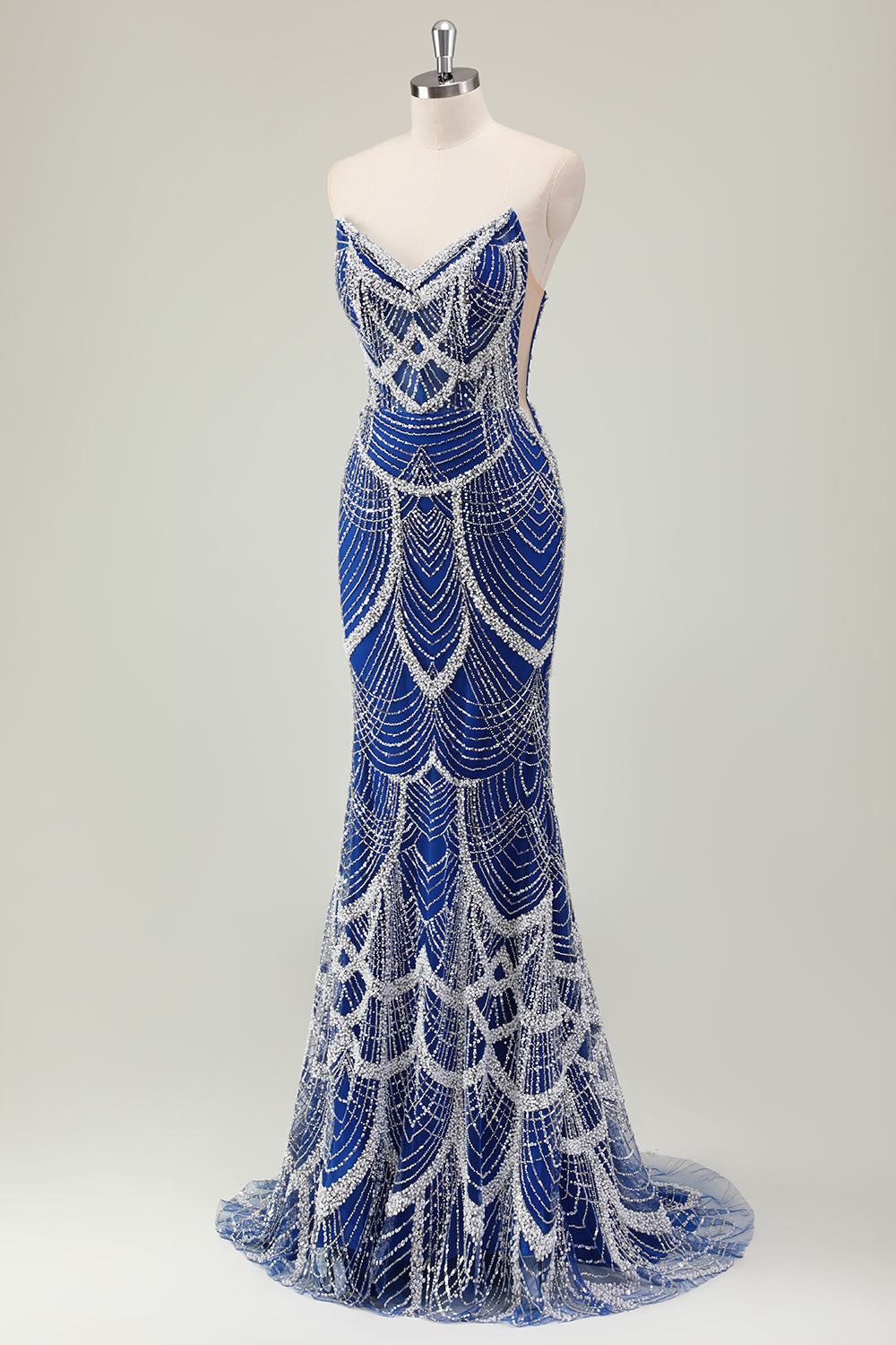 Sparkly Black Mermaid Sweetheart Long Prom Dress with Beading