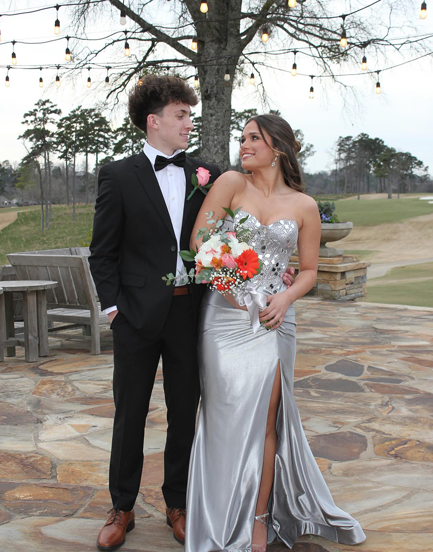 Sparkly Dark Green Mermaid Strapless Mirrors Corset Long Prom Dress with Slit