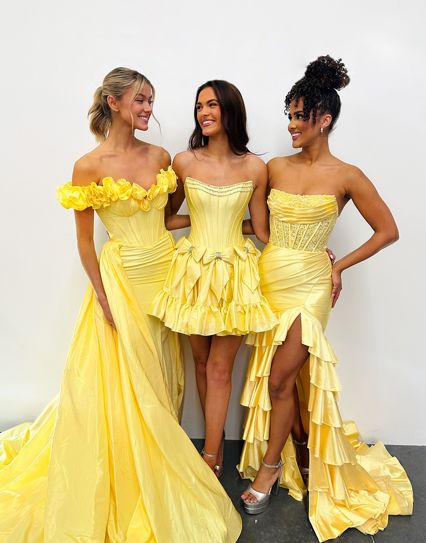 Sparkly Purple Mermaid Strapless Ruffles Sequined Corset Long Prom Dress with Slit