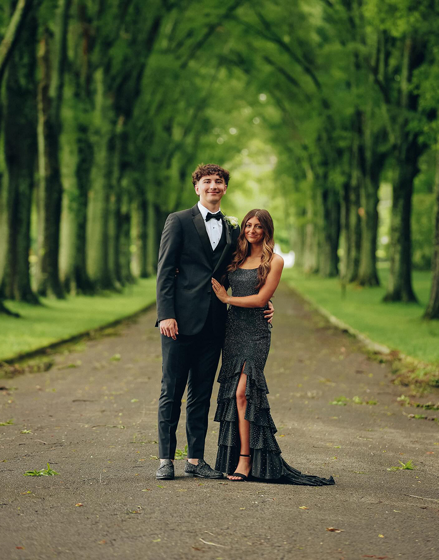 Sparkly Blue Mermaid Spaghetti Straps Beaded Ruffles Long Prom Dress with Slit